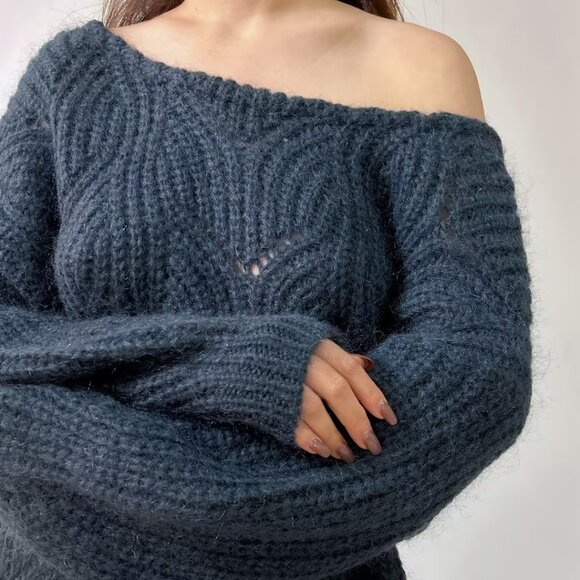 Sezane Sweaters - Simone Mohair Jumper from Sezane - Green in XL